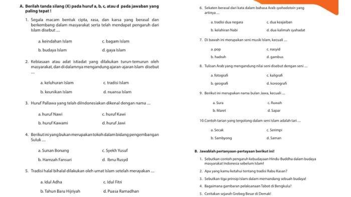 Soal Agama Islam kelas 9 SMP halaman 256 dan 257, berikut kunci jawabannya.