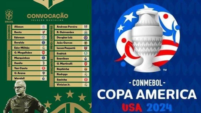 Skuad Brasil untuk Copa America 2024, panggil 23 pemain tanpa nama Neymar dan Richarlison.