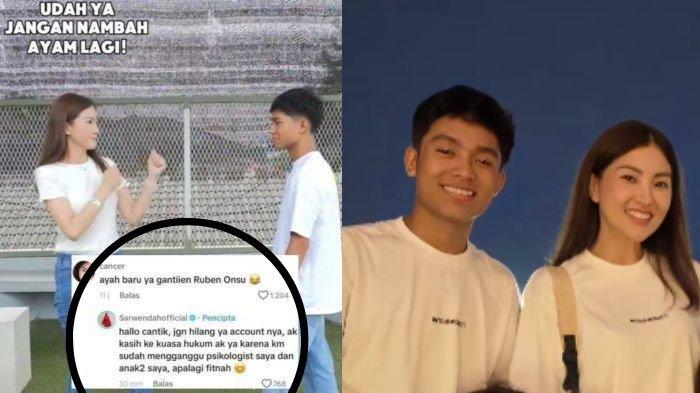 Sarwendah bikin konten TikTok dengan Betrand Peto (kiri), reaksi warganet sebut Onyo pengganti Ruben Onsu bikin Sarwendah geram dan laporkan akun medsos yang fitnah.