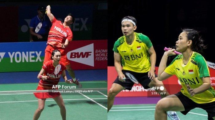 THAILAND OPEN 2024 - Dejan/Gloria dan Rinov/Pitha yang akan terlibat perang saudara di Thailand Open 2024 hari ini, Jumat (17/5/2024). Tonton live badminton perempat final Thailand Open 2024 hari ini. Ada Komang vs Han Yue. Cek live score.