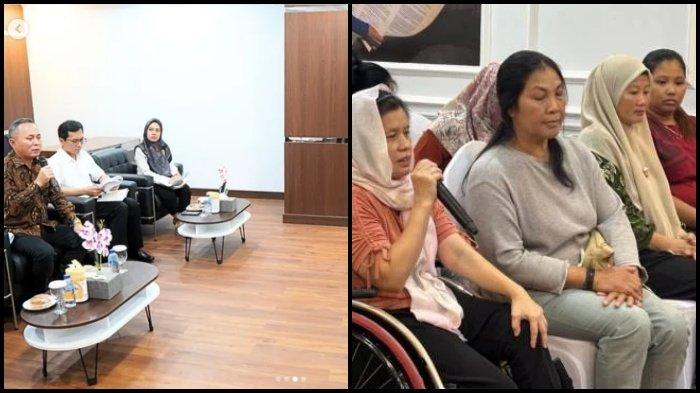 PEMAIN SIRKUS OCI - Selasa (15/4/2025) sejumlah mantan pemain sirkus Oriental Circus Indonesia (OCI) menggelar audiensi di Kementeriam HAM. Kepada pejabat KemanHAM, mantan pemain Oriental Circus Indonesia ini menceritakan deretan kisah pilu yang dialaminya bahkan sejak kecil. (Instagram kementerian_ham-Kompas.com/Kiki Safitri)