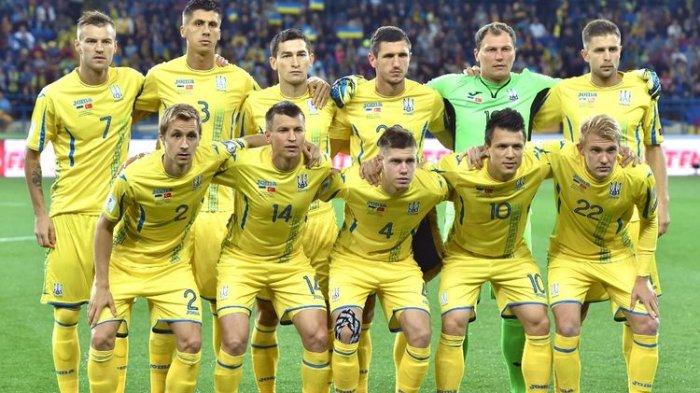 Pemain Timnas Ukraina saat kualifikasi Piala Dunia 2018. Berikut daftar skuad Ukraina untuk Euro 2024.