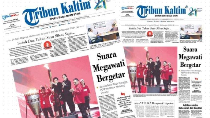 Megawati Soekarnoputri menangis ketika berpidato pada pembukaan Rakernas V PDIP di Beach City International Stadium, Ancol, Jakarta, Jumat (24/5/2024)