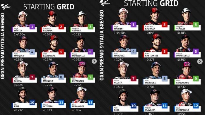 Starting Grid Race MotoGP Italia 2024, berikut live streaming dan link hasilnya.
