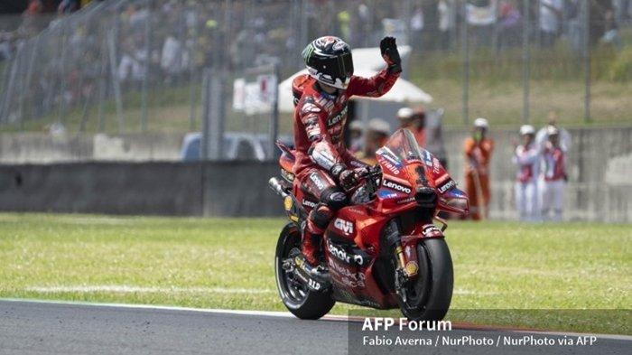 MOTOGP LIVE - Pebalap Ducati, Francesco Bagnaia di MotoGP Italia 2024, 1 Juni 2024 lalu.