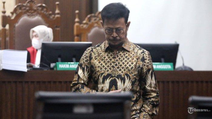 Terdakwa kasus pemerasan dan gratifikasi di Kementerian Pertanian Syahrul Yasin Limpo menjalani sidang tuntutan di Pengadilan Tipikor, Jakarta, Jumat (28/6/2024). Syahrul Yasin Limpo (SYL) dituntut pidana penjara 12 tahun dan denda Rp500 juta subsider pidana kurungan enam bulan dalam kasus dugaan korupsi di Kementerian Pertanian tahun 2020-2023.
