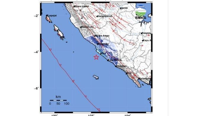 GEMPA SELUMA - Info gempa terkini dari Badan Meteorologi Klimatologi dan Geofisika ( BMKG ), hari ini Selasa (25/3/2025) terjadi gempa di wilayah barat daya Seluma, Bengkulu.