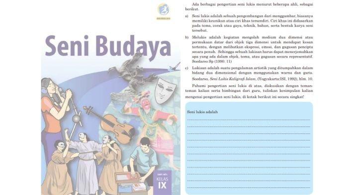 Kunci jawaban Seni Budaya kelas 9 SMP halaman 4, mengjelaskan pengertian seni lukis