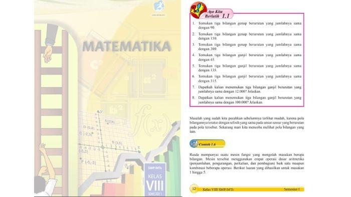 Soal Matematika kelas 8 SMP Semester 1 halaman 12, cek referensi kunci jawabannya.