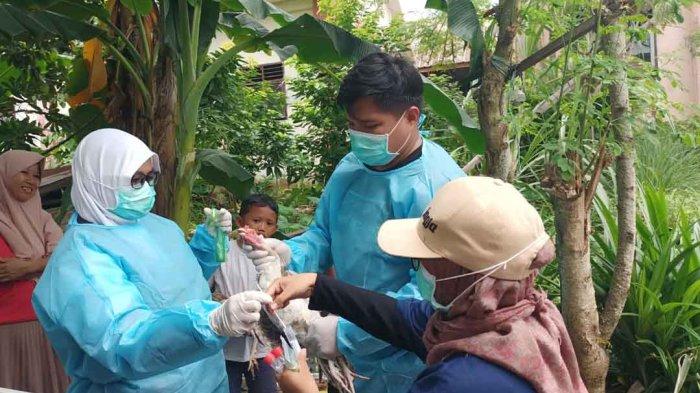 Pengambilan sampel yang dilakukan DKP3, untuk kemudian akan diuji di laboratorium Dinas Peternakan Kaltim, terkait kematian puluhan ayam kampung di wilayah Kelurahan Lok Tuan, Bontang Utara, Rabu (23/7/2024) lalu.