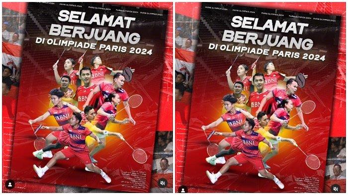 OLIMPIADE 2024 PARIS - Poster wakil Indonesia yang akan berlaga di cabor badminton Olimpiade 2024 Paris. Berikut jadwal siaran langsung Badminton Olimpiade 2024 Paris. Apri/Fadia, Jojo dan FajRi main hari pertama, Sabtu (27/7/20240).