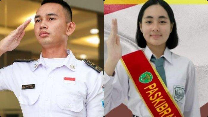 PASKIBRAKA NASIONAL - Sunnu Wahyudi dan Livenia Evelyn Kurniawan.