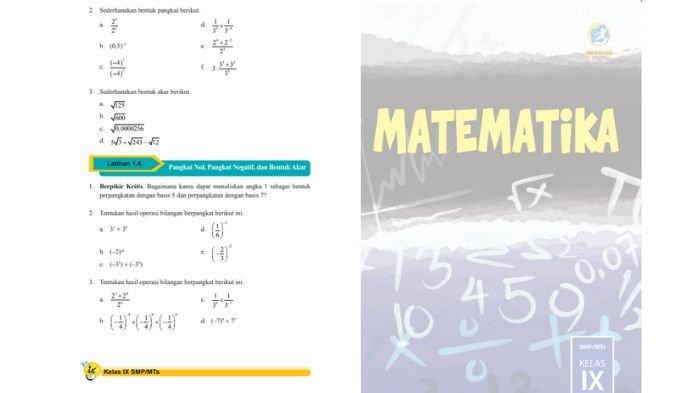 Soal Matematika kelas 9 halaman 46, simak kunci jawabannya