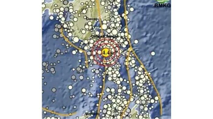 GEMPA 2 MENIT LALU - Gempa magnitudo 4.4 terjadi di Melonguane Sulawesi Utara, cek info BMKG