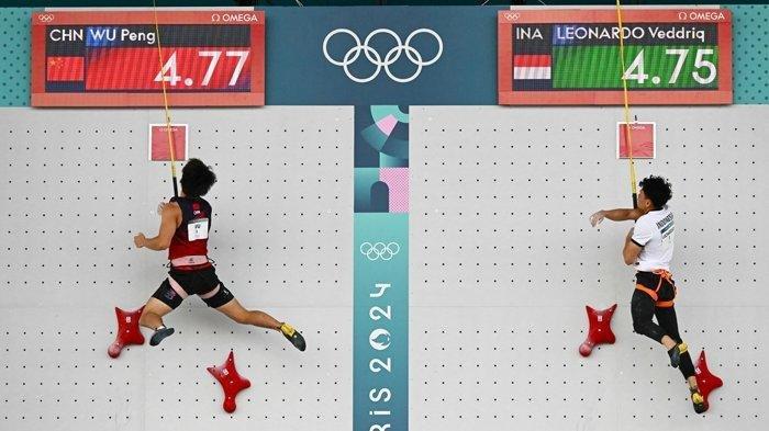 Atlet Sport Climbing Indonesia, Veddriq Leonardo, sukses meraih medali emas Olimpiade Paris 2024 pada Kamis (8/8/2024) sore. Veddriq Leonardo memberikan komentarnya usai berhasil menyumbang medali emas pertama bagi Indonesia di Olimpiade Paris 2024.
