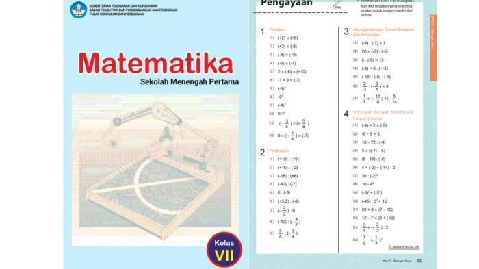 Soal Matematika kelas 7 SMP Kurikulum Merdeka halaman 55, cek referensi kunci jawaban.