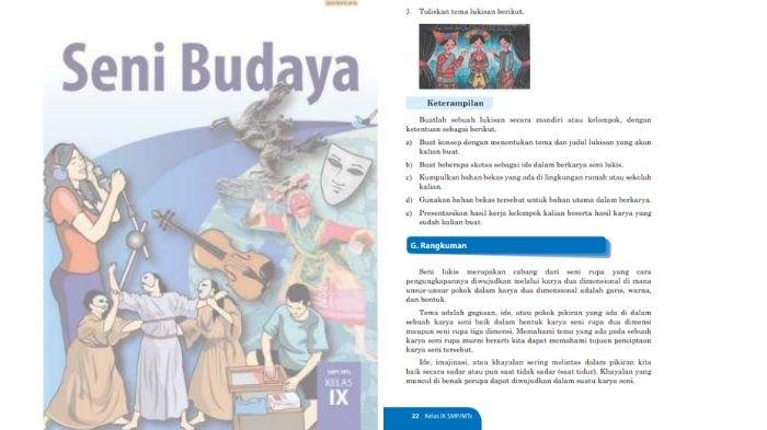 Soal Seni Budaya kelas 9 SMP halaman 22, cek referensi kunci jawabannya.
