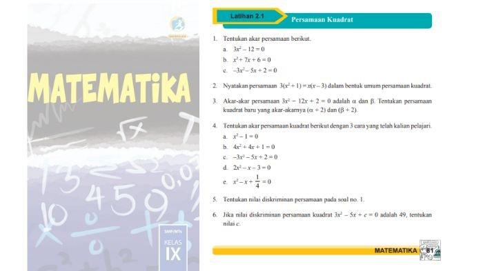 Soal Matematika kelas 9 SMP halaman 81, cek referensi kunci jawabannya.