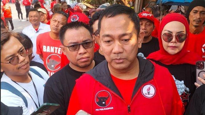 Ketua DPC PDIP Kota Semarang Hendrar Prihadi ditemui di kawasan Jakarta Pusat, Sabtu (9/9/2023).