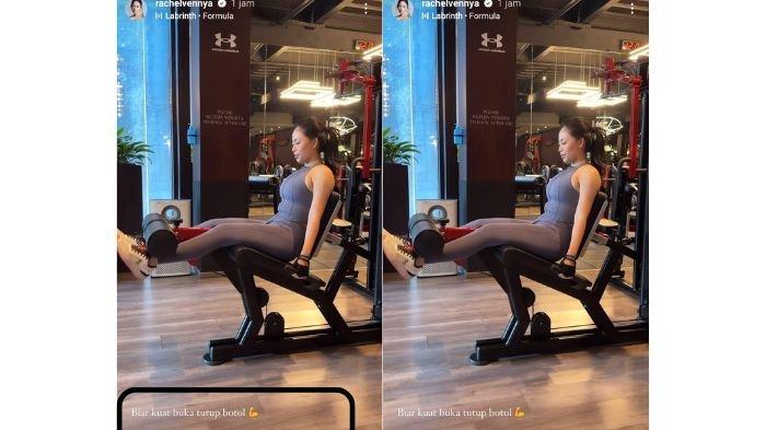 STORY INSTAGRAM RACHEL VENNYA - Rachel sebut dirinya ngegym biar kuat buka tutup botol, pertanda putus dari Salim.