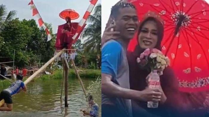PEMENANG LOMBA PANJAT PINANG BERHADIAH JANDA - Inilah sosok lelaki pemenang lomba panjat pinang yang berhadiah janda, kecewa saat tahu identitas sang janda.