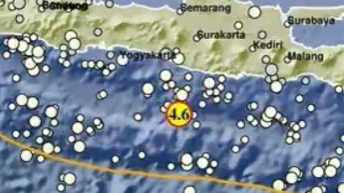 GEMPA 2 MENIT LALU - Gempa barusan di Gunungkidul Yogyakarta magnitudo 4.6, cek info BMKG.