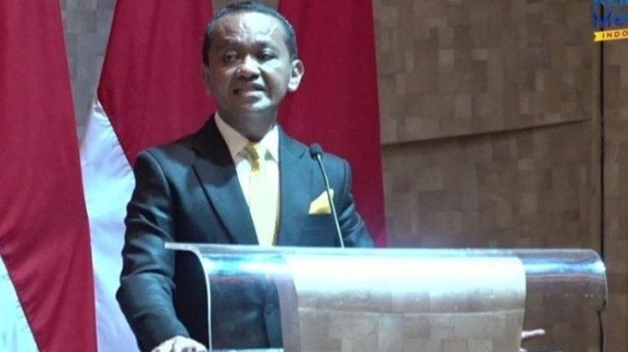 Menteri Energi dan Sumber Daya Mineral (ESDM) sekaligus Ketua Umum Partai Golkar Bahlil Lahadalia dalam sidang terbuka di Universitas Indonesia, Depok, Jawa Barat, Rabu (16/10/2024)