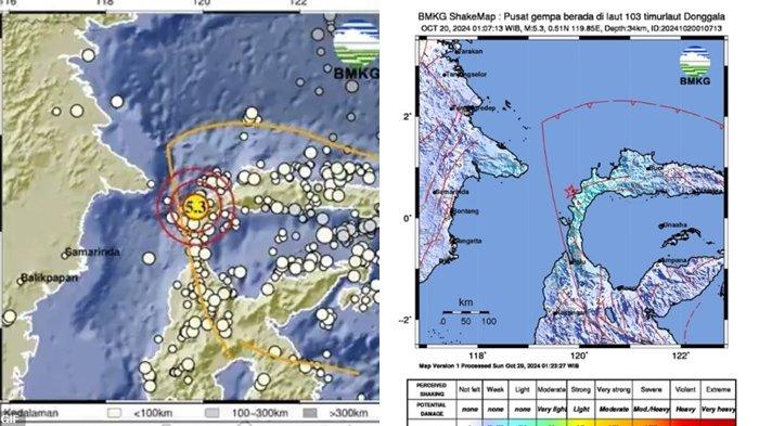 Gempa tadi malam di Donggala, Sulawesi Tengah.