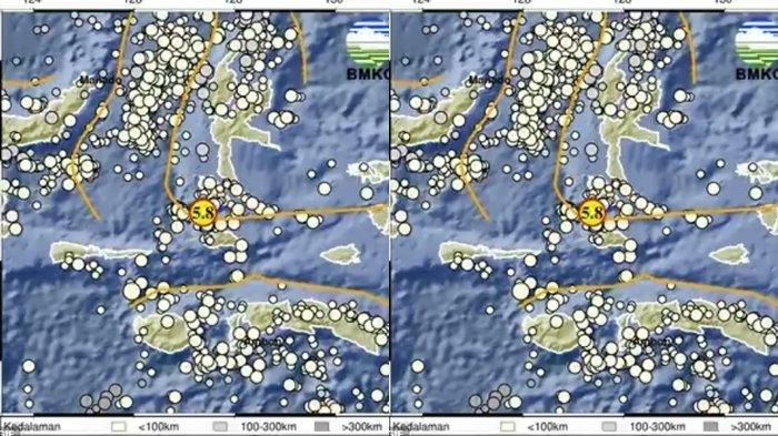 Gempa hari ini di Labuha.
