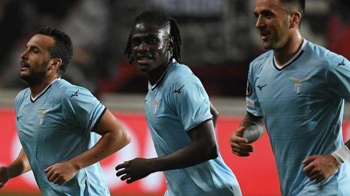 Pemain Lazio saat bertandang ke markas Twente di Liga Europa UEFA.