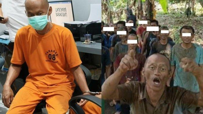Nasib kontras Sadbor dulu jingkrak-jingkrak live TikTok sebelum ditangkap dan setelah ditangkap kini diborgol mengenakan baju tahanan di Polres Sukabumi
