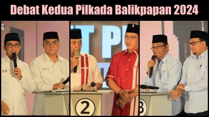 DEBAT PILKADA BALIKPAPAN 2024 - Tiga paslon Pilkada Balikpapan 2024, Rahmad-Bagus, Rendi-Eddy dan Sa'bani-Syukri. 6 fakta gelaran debat kedua Pilkada Balikpapan 2024, adu gagasan Rahmad-Bagus vs Rendi-Eddy vs Sabani-Syukri jilid II. Live di TVRI.