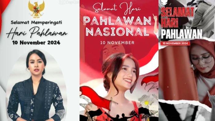Twibbon video Hari Pahlawan 2024 di CapCut, gunakan untuk peringatan besok 10 November gratis lengkap cara pakainya