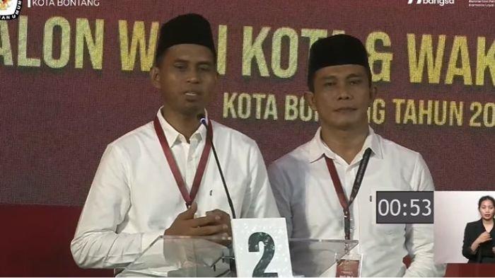 Sutomo-Nasrullah dalam closing statement debat Pilkada Bontang 2024