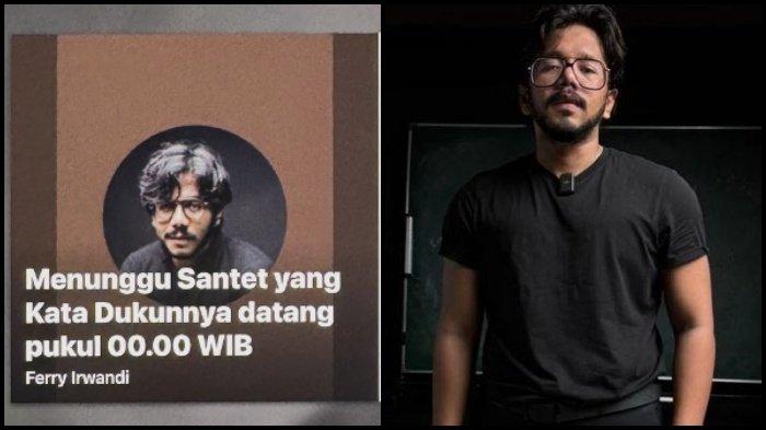 Sosok Ferry Irwandi kembali jadi viral usai menantang dukun santet untuk menyantet dirinya hingga janji beri hadiah Aplhard.