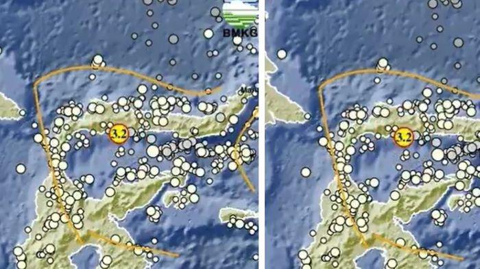 Gempa barusan 2 menit lalu di Pohuwato Gorontalo magnitudo 3.2, cek info BMKG