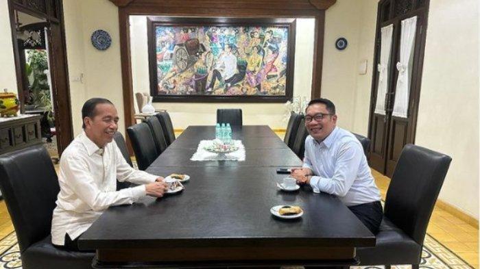 Jokowi dan Ridwan Kamil (calon Gubernur Jakarta). Berikut hasil survei Pilkada Jakarta 2024, Ridwan Kamil klaim didukung Jokowi, optimis elektabilitas naik