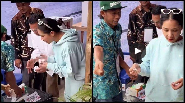 GAYA NAGITA SLAVINA DISOROT - Raffi Ahmad dan Nagita Slavina saat mencoblos di Pilkada 2024, Rabu (27/11/2024). Gaya istri Raffi Ahmad jadi sorotan, tingkah Nagita Slavina dibandingkan dengan Arumi Bachsin yang juga istri pejabat