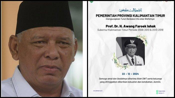 PROFIL AWANG FAROEK ISHAK - Kabar duka, Awang Faroek Ishak mantan Gubernur Kaltim dua periode meninggal dunia hari ini, Minggu (22/12/2024). Profil Awang Faroek Ishak, rekam jejak dan karier politiknya.