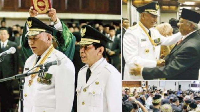 KABAR DUKA CITA - Momen Awang Faroek Ishak saat dilantik bersama Farid Wadjdy menjadi Gubernur dan Wakil Gubernur Provinsi Kaltim periode 2008–2013 silam. Farid Wadjdy, menyatakan duka yang mendalam. Dirinya menyematkan doa bagi kolega seperjuangannya dahulu saat bersama–sama memimpin Kalimantan Timur.