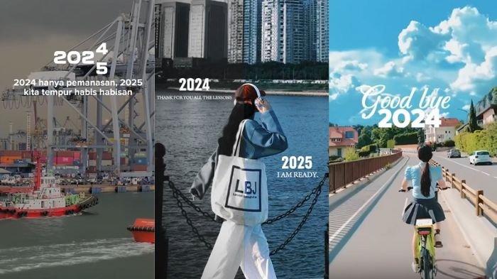 Template CapCut Tahun Baru 2025, rekap perjalanan 2024 pakai twibbon video