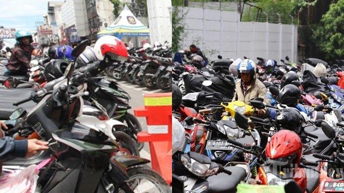 RETRIBUSI PARKIR - Ilustrasi parkir resmi sepeda motor. Retribusi ini bagus untuk tingkatkan pendapatan asli daerah Kota Balikpapan, Kalimantan Timur.