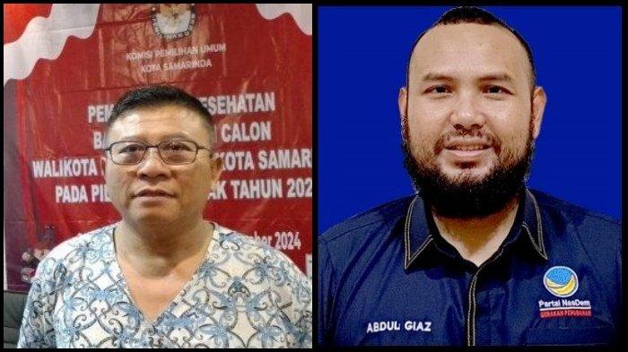 PAW DPRD KALTIM - Saefuddin Zuhri menjelang pemeriksaan kesehatan dalam tahapan Pilkada Samarinda 2024, Senin (2/9/2024). Kanan: foto Abdul Giaz dari tangkap layar laman infopemilu.kpu.go.id, Sein (3/2/2025). Sosok Abdul Giaz akan mengantikan Saefuddin Zuhri menjadi anggota DPRD Kaltim. Saefuddin Zuhri mundur sebagai anggota DPRD Kaltim setelah bersama Andi Harun dinyatakan sebagai Walikota-Wakil Walikota terpilih di Pilkada Samarinda 2024. (Dok TribunKaltim.co/Muhammad Said-infopemilu.kpu.go.id)