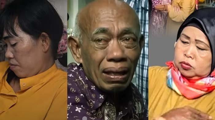 PAK TARNO MENANGIS - Kolase tangkapan layar saat tangisan Pak Tarno terdengar kencang saat istri tuanya, Sariyah menjemput pulang sang suami pada Senin (20/1/2025) silam. (kolase/tangkap layar Youtube)