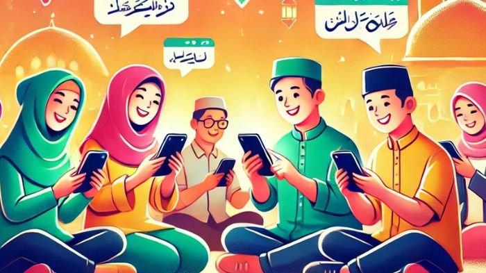 PANTUN RAMADHAN 2025 - Ilustrasi seseorang berkirim pesan untuk sambut bulan Ramadhan 2025 yang diolah melalui AI ChatGPT, Senin (3/2/2025). Berikut contoh pantun Ramadhan 2025. (Generated by AI)