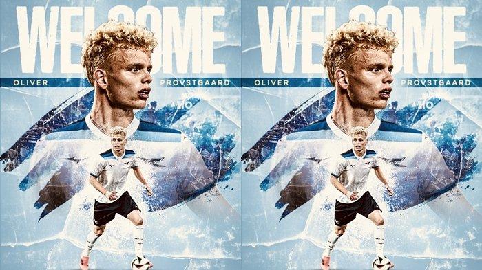 PEMAIN BARU LAZIO - Poster pemain baru Lazio Oliver Provstgaard yang diperkenalkan melalui akun X terverifikasi @OfficialSSLazio, Selasa (4/2/2025). Bek jangkung ini didatangkan dari klub Denmark pada bursa transfer musim dingin Liga Italia Serie A. (X.com/@OfficialSSLazio)