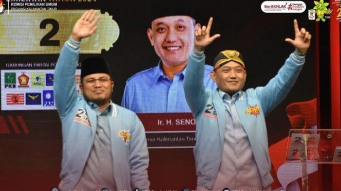 PELANTIKAN RUDY-SENO - Pasangan Rudy Mas'ud-Seno Aji saat debat Pilkada Kaltim 2024 pada 22 November 2024. Mahkamah Konstitusi menyatakan gugatan Isran-Hadi tidak dapat diterima. Dengan demikian KPU Kaltim akan segera menetapkan Rudy-Seno sebagai Gubernur-Wagub Kaltim terpilih. Kapan pelantikan Rudy-Seno?