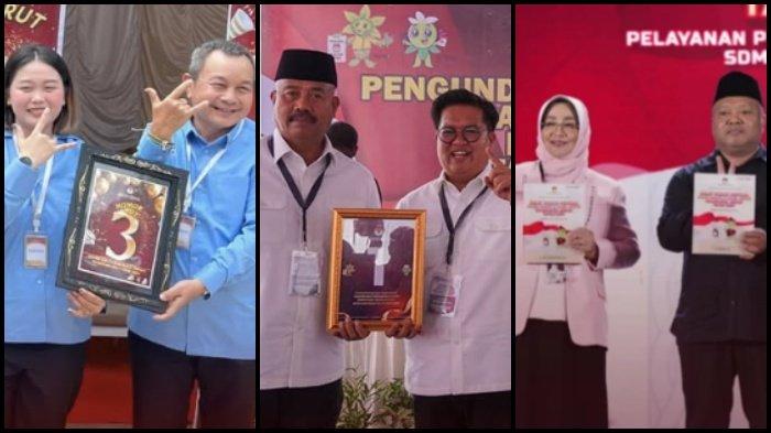 PELANTIKAN KEPALA DAERAH - Dari kiri ke kanan: Owena Mayang Shari Belawan-Stanislaus Liah, Edi Damansyah-Rendi Solihin dan Sri Juniarsih-Gamalis. Ketiga paslon Bupati-Wakil Bupati di Kaltim ini belum ikut dilantik dalam Pelantikan Kepala Daerah 2025 tahap pertama dilaksanakan 20 Februari 2025. Ketiga paslon Bupati-Wabup di Kaltim ini hasil Pilkada 2024-nya masih bersengketa di Mahkamah Konstitusi.