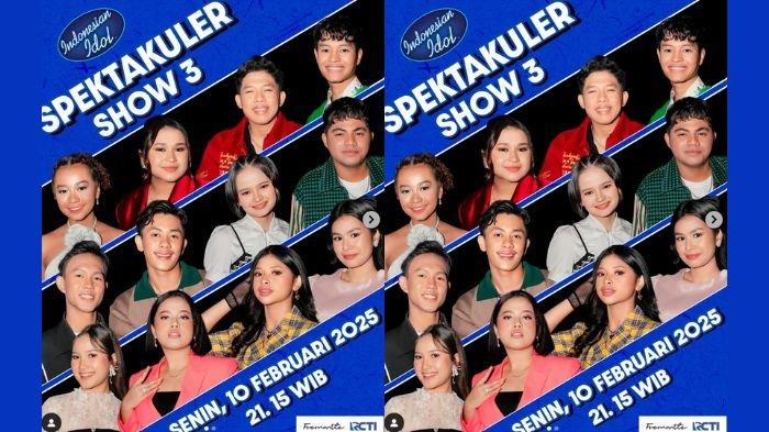 INDONESIAN IDOL 2025 - Potret 12 peserta Indonesian Idol yang akan tampil malam ini, Senin 10 Februari 2025, yang diunggah di IG @Indonesianidolid. Akses link live streaming RCTI untuk nonton Indonesian Idol dan cek cara vote. (instagram/indonesianidolid)