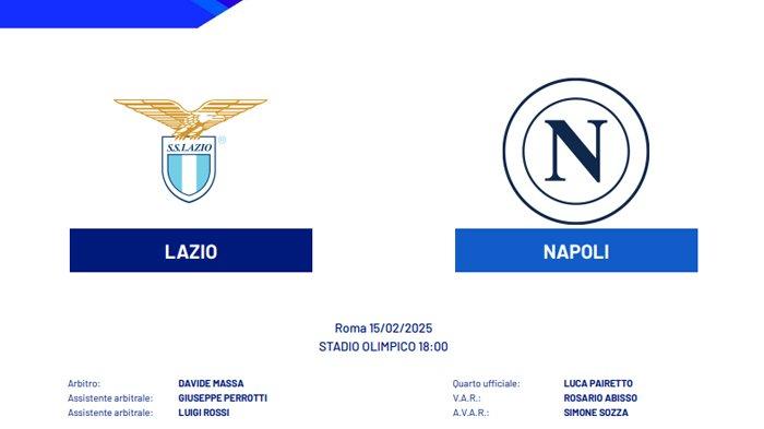 LAZIO VS NAPOLI - Foto tangkap layar situs resmi legaseriea.it terkait pertandingan Liga Italia Serie A antara Lazio vs Napoli yang dimulai Sabtu petang waktu Italia di Stadion Olimpico, Roma atau Minggu (16/2/2025) pukul 00:00 WIB. (legaseriea.it, 2025)
